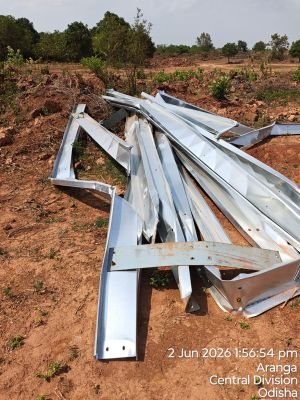 Damaged Structural Steel, C-Section Purlin, Profile Sheet and Hutman Steel Sheet